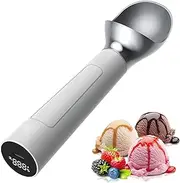 Smart Heated Ice Cream Scoop, Heated Ice Cream Scoop Electric with Led Digital Display, No Button Operation, 2 Oz Capacity, Icecream Scoop for Easy Scooping Ice Cream