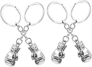 [JEWEDECO] 4pcs Boxing Glove Keychain Bag Charms Pendants Bag Hanging Pendants Boxing Gloves Charm Boxing Glove Keyring Boxing Team Keychain Sports Party Favors Glove Bag Charms Boxing Lovers