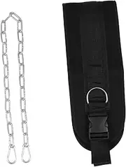 BESPORTBLE Adjustable Weightlifting Belt for Men Gym Equipment Back Support Belt Galvanized Chain for Dips and Chin Ups