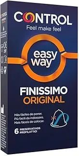 CONTROL Finissimo Easy Way Condoms - 6 Thin Thin Condoms with Soft Tab that allows you to unroll in one go.