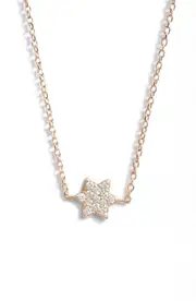 Anzie Love Letter Diamond Star of David Pendant Necklace in Gold /Diamond/16 In at Nordstrom Gold/Diamond/16 In