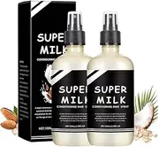 Super milk Hair Primer Conditioner,Super Milk Conditioning Hair Primer,Leave in Conditioner,Hair Conditioner Spray Smooth Hair Care(2Pcs)