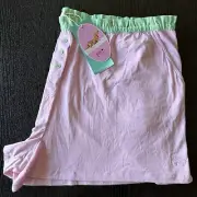 BRAND NEW WOMENS PETER ALEXANDER PINK AND GREEN PYJAMA SHORTS SIZE 3+ (24-26)