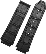 [HFZCSIMR] Watch Band 19mmX25mmLeather Strap Fit For Hublot Series Business 22mm Clasp Ladies Rubber Sports Strap