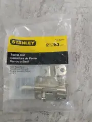 Stanley Barrel Bolt 2 1/2 63mm satin brass tone