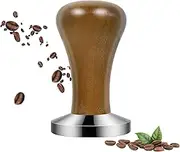 51mm Espresso Coffee Tamper, Removable Coffee Press Tool with Stainless Steel Base and Wooden Handle, Portable Calibrated Espresso Tamper for Professional Barista/Afternoon Tea