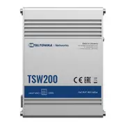 Teltonika TSW200000050 TSW200 Industrial PoE+ Switch, 2x SFP ports, 8x PoE+ ports with