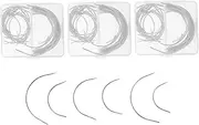 Angoily 40 Pcs Looper Needle Fabric Crafts Sewing Weaving Circular Tapestry for Knitting Curved Thick Crochet Stitching Yarn Embroidery À Hand Silver Metal