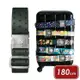 《DQ&CO》行李綁帶(墨綠黑點180cm) | 行李箱固定帶 扣帶 束帶 綑綁帶 旅行箱帶