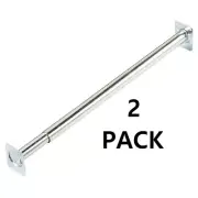 2 Pack - CLOSET PRO Adjustable Closet Rod 18 to 30 inches STEEL Closet Rod