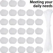30Pcs Washer Lint Catcher Nylon Washing Machine Lint Trap with 30 Cable HuJwe