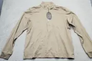 Greg Norman Golf Performance Sweatshirt Men Small Brown Elastic Cuff Quarter Zip