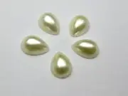 500 Ivory Tear Drop Half Pearl Bead 6X8mm FlatBack Cabachon Gem Scrapbook Craft