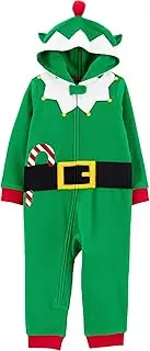 [Carter's] Girls and Boys Hooded Fleece Footless PJs