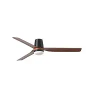 Dc Ceiling Fan With LED Punt Tub Walnut Flat Remote Control