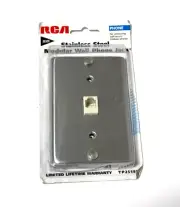 RCA Modular Wall Phone Jack Mount Stainless Steel TP251SSR