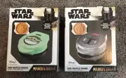 2 Disney Star Wars Mini Waffle Makers Mandalorian & Child Waffles NIB