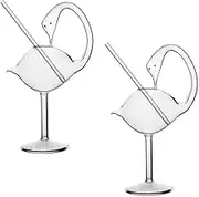 PRETYZOOM 2Pcs Decorative Glass Cup Transparent Cocktail and Whiskey Glassware for Home Parties for Friends and Family