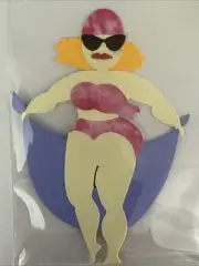 WOMEN W/ WRAP “Pre-Made”Die-Cut(7pc)Lake•River•Swim •Swimsuit•Sand•Card Making•
