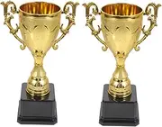 BELLIFFY 2pcs Trophy FA Cup Trophy Prize Cabinet Baseball Trophies Participation Trophy Custom Trophy with Text Europe Cup Trophy Halloween Trophy School Awards