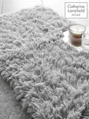 Catherine Lansfield Silver Cuddly Bath Mat (430598) | $30