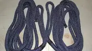 Pair(2) 3/4" x 40' Double Braid Nylon Dock Line, Mooring/Anchor Rope, Boat, Navy
