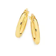 9ct 10mm Polished Hoops
