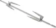 Stainless Steel Grill Rotisserie Forks Meat Spit Rods Barbecue Rotating Universal Rotisserie Grill System For Rotisserie Kit For Gas Charcoal Grill1se