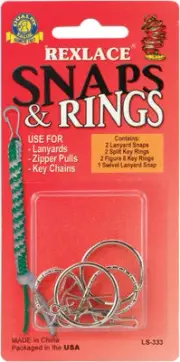 (5) Pepperell Rexlace Snaps & Rings #LS-333, NEW