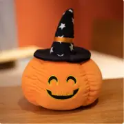 35cm Halloween Pumpkin Plush Doll Wizard Hat Pumpkin Pillow Black Smile Star