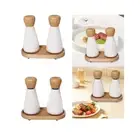2 Pieces Salt and Pepper Grinding Mill Home Spice Grinder Manual Pepper Mill