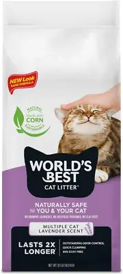 Multiple Cat Lavender Scented 32-Pounds - Natural Ingredients, Quick Clumping, F