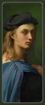 RAPHAEL Art - Bindo Altoviti from 1515 - Laminated Bookmark - 2.5 x 6 in