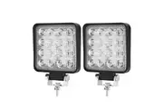 LIGHTFOX 4inch 80W LED Work Lights Square Flood Beam 10PCS
