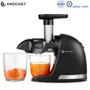 AMZCHEF Horizontal Cold Press Juicer Fruit Slow Juicer Extractor Processor 150W