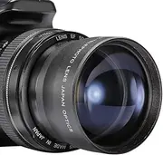 High Definition 2X Telephoto Lens 58mm Camera Teleconverter with 62mm Front Thread for Lens Filter 2X Magnification Lens Remote Photography