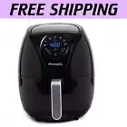Programmable Black Air Fryer 5-in-1 - Ultimate Crisping & Effortless Cleanup