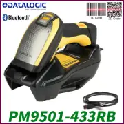 Datalogic PM9501-433RB Wireless 1D/ 2D USB Barcode Scanner W Cradle/Battery/PSU