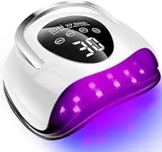 LadyMisty 220W UV LED Nail Lamp UV Light Nail Dryer for Nails Gel Polish with 57 Lamp Beads, 4 Timer Setting & LCD Touch Display Screen, Auto Sensor, Professional Nail Light UV Nail Lamp for Gel Nails