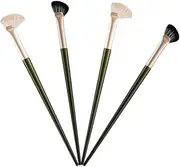 ADOCARN 4pcs Nose Contour Brush Set Professional Makeup Brushes for Foundation Blush Nose Shadow Eye Shadow Synthetic Hair No Shedding