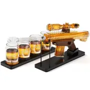 Gifts for Men Dad, Kollea Whiskey Decanter Set for Men, Gun Decanter Set with...