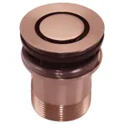 40mm Basin Pop Down Brass Plug &amp; Waste, Brushed Rose Gold