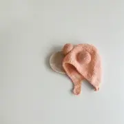 Baby Warm Plush Hat Cute Pompom Infant Toddler Ear Protection Cap Solid Color Ba