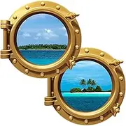Screen Magnets for Screen Doors – Porthole Design Magnetic Stickers, 2PCS Set | Decorative Magnets for Garage Doors, Screens, Fun Nautical Look for Home, Kitchen, or RV Decor