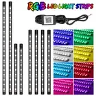 8x Motorcycle RGB LED Light Strip ATV Glow Body Neon Lamp Kit APP Remote Control