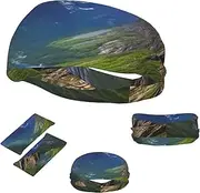 FJWSLCH Norwegian fjords Headbands for Women Men Non Slip Workout Sweatbands Adjustable Sports Hair Bands Elastic Head Bands Moisture Wicking Hairband for Running, Cycling, Yoga, Spa