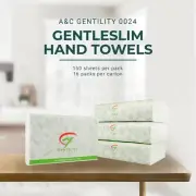 A&C Gentility AC0024 Gentleslim Hand Towels, TAD Tech, 1 ply 2400 sheets