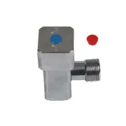 Brasshards 1/4 Turn Mini Cistern Tap Square Chrome 7SC093
