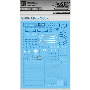 DL 大林水貼 MG 1/100 限定 00強化模組 00 XN Raiser 00R 鋼彈專用水貼 GN06
