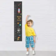Personalised Fabric Boys Height Growth Chart Outer Space Astronaut Wall Decor